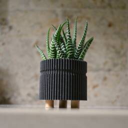 "Black Wood Finish ""Slatted" - thumbnail 3