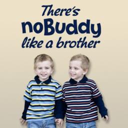 There's No Buddy Like A Brother -Nobuddy Vinyl Decal - Wall Art Sticker Boys Room Brother Decals - thumbnail 2
