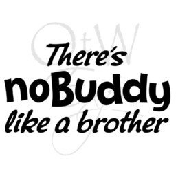 There's No Buddy Like A Brother -Nobuddy Vinyl Decal - Wall Art Sticker Boys Room Brother Decals - thumbnail 3