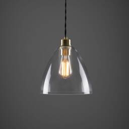 Luang Modern Clear Glass Cone Pendant Light 9'' Ip20 - thumbnail 1