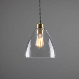 Luang Modern Clear Glass Cone Pendant Light 9'' Ip20 - thumbnail 4