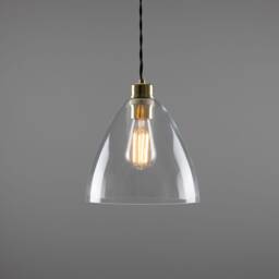 Luang Modern Clear Glass Cone Pendant Light 9'' Ip20 - thumbnail 2