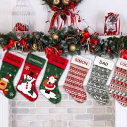 Personalised Christmas Stocking - 14 Designs Embroidered Name - thumbnail 3