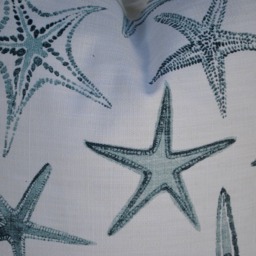 Coastal Shells Pillow Cover, Starfish Cushion, Decorative Throw Pillow, Teal Sage Blue Accent Scott Brothers, Beach - thumbnail 2
