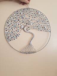 Tree Of Life Decoration. Silver Aluminium Wire. Handmade. Original Gift. Nature. Gift For Her. Celtic. Boho - thumbnail 1