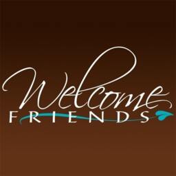 Welcome Friends, Vinyl Wall Art Decal, Entryway Design, Home Entrance Foyer Decor - thumbnail 3
