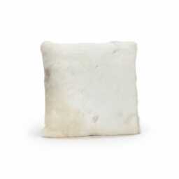 White Cowhide Cushion Cover, Genuine Hair On Hide Leather Throw Pillow, Rustic Western Home Decor, Real Cow Skin Pillowcase - thumbnail 4