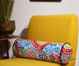 Bolster 50x18cm - Handmade in France Upholstery Fabric - thumbnail 1
