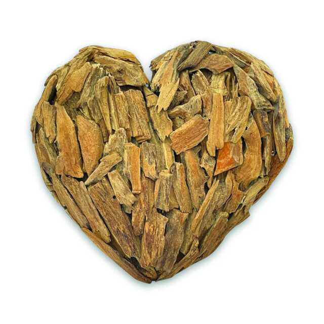 Medium Teak Root Love Heart Sculpture 48cm