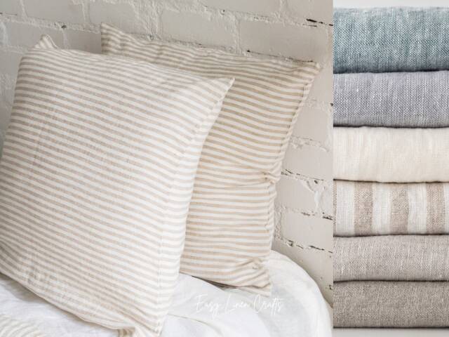 Linen Pillow Covers Set Of 2 - Pillowcases Envelope Closure Bed Sham Stonewashed Cases Slip - image 1