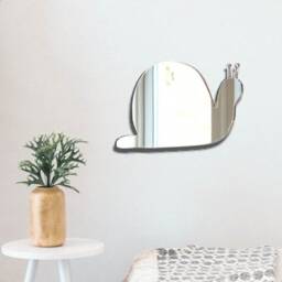 Personalized Acrylic Mirror Wall Art Snail Shape, Engraved Name - thumbnail 2