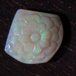 Opal Green Flower Carving - 5.6 Cts