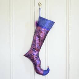 Sequin Christmas Stocking - Pink Royal Blue Elf - thumbnail 2
