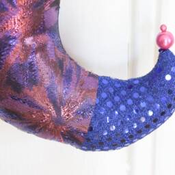 Sequin Christmas Stocking - Pink Royal Blue Elf - thumbnail 4