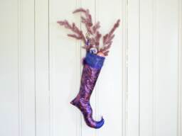 Sequin Christmas Stocking - Pink Royal Blue Elf