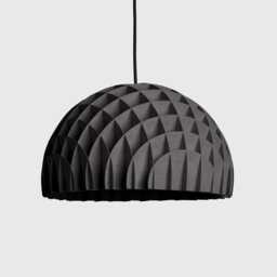Arc Pendant Black Plywood Wooden Lamp Modern Design Light Fixture Sustainable Scandinavian Home - thumbnail 1