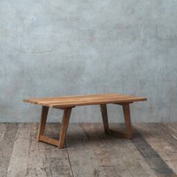 Handmade Rustic Farmhouse Style Coffee Table Made From Reclaimed Teak Wood - thumbnail 2