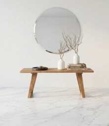 Handmade Rustic Farmhouse Style Coffee Table Made From Reclaimed Teak Wood