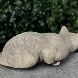 Playful Cat Statue Concrete Kitten Sculpture Outdoor Kitty Figurine Cement Pet Ornament Memorial Decor Handmade Art Lover Gift - thumbnail 4