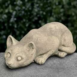 Playful Cat Statue Concrete Kitten Sculpture Outdoor Kitty Figurine Cement Pet Ornament Memorial Decor Handmade Art Lover Gift - thumbnail 1