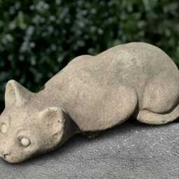 Playful Cat Statue Concrete Kitten Sculpture Outdoor Kitty Figurine Cement Pet Ornament Memorial Decor Handmade Art Lover Gift - thumbnail 3