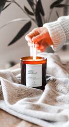 Cocoa Patchouli Soy Candle Sweet Vegan Christmas Gift For Her Eco Friendly Home Fragrance Stocking Stuffer - thumbnail 1