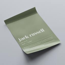 Jack Russell Definition Print - Customisable Dog Illustration Wall Art Minimalist Home Office Decor - thumbnail 3