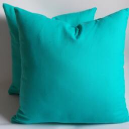 Set Of 2 Turquoise Cotton Canvas Pillow Covers 18 Inch - thumbnail 4