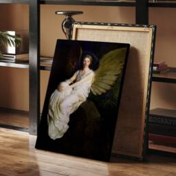 Antique Angel Woman Print, Dark Academia Home Decor, Abbott Handerson Thayer, Oil Painting, Victorian Wall Art, Elegant Art Reproduction - thumbnail 3