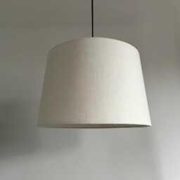 Off-White Linen Lampshade, French Drum Empire Shade - thumbnail 2