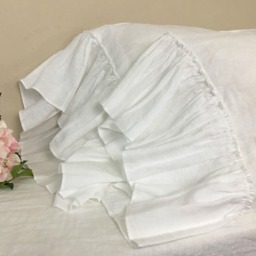 Pair Of White Pillow Cases With Country Mermaid Long Ruffles - thumbnail 3