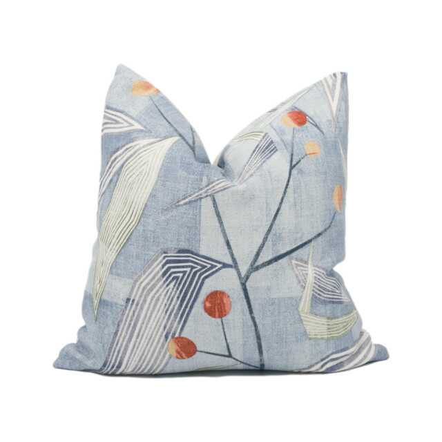 Harlequin - Entity Brick/Denim Stunning Geometric Angular Floral Cushion Cover Throw Pillow Designer Home D??cor - image 1