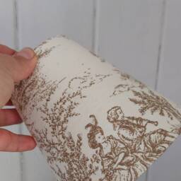 French Toile Rustic Brown Countryside Candle Clip Lampshade - thumbnail 2