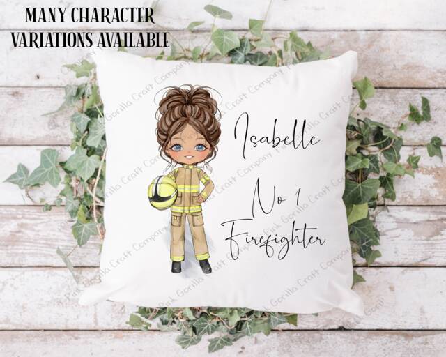 Firewoman, Firefighter, Cushion For Her, Firewoman, Fire Lady, Gift Officer, Firefighter Gift - image 1