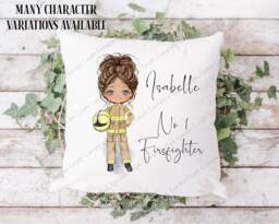 Firewoman, Firefighter, Cushion For Her, Firewoman, Fire Lady, Gift Officer, Firefighter Gift - thumbnail 1