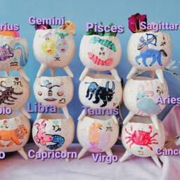 The Horoscope Collection With Gold Detail - Handmade Ceramic Planter, Succulent Pot Plant Pot, Star Sign, Zodiac. Pottery Gift Idea Birthday - thumbnail 3