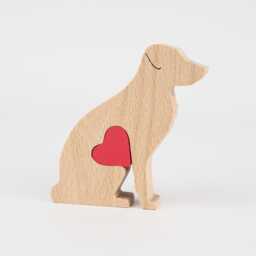 Personalized Wooden Nova Scotia Duck Tolling Retriever Figurine, Dog Memorial Remembrance Gift For Owner - thumbnail 3