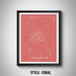 Lexington Ky Map Art Print Vintage Style Travel Poster - thumbnail 3