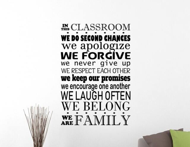 In This Classroom Decal Wall Vinyl Sticker Teacher Gift Study Education Class Rules Inspirational Quotes Art School Decor Door Sign 4Qz - image 1