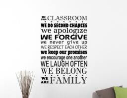In This Classroom Decal Wall Vinyl Sticker Teacher Gift Study Education Class Rules Inspirational Quotes Art School Decor Door Sign 4Qz