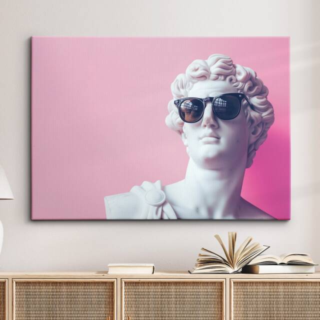 Roman Marble Statue Sunglasses Landscape Abstract Oil Painting Framed Poster Print Canvas Wall Decor Art Bedroom Home Interior Gift - image 1