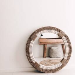 Large 80cm - 31.4Inch Hampton Nautical Coastal Round Rope Mirror Home Decor Large - thumbnail 4