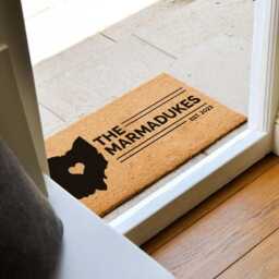 Ohio Usa State Doormat - Custom Home Map Ohio Decor First Gift Ideas Personalized New - thumbnail 2