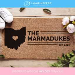 Ohio Usa State Doormat - Custom Home Map Ohio Decor First Gift Ideas Personalized New - thumbnail 1