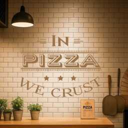Pizza Quote Vinyl Wall Decal Funny Phrase Kitchen Pizzeria Dining Room Italian Restaurant Snack Bar Decor Art Stickers Mural - #2649Di - thumbnail 2