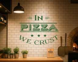 Pizza Quote Vinyl Wall Decal Funny Phrase Kitchen Pizzeria Dining Room Italian Restaurant Snack Bar Decor Art Stickers Mural - #2649Di - thumbnail 1