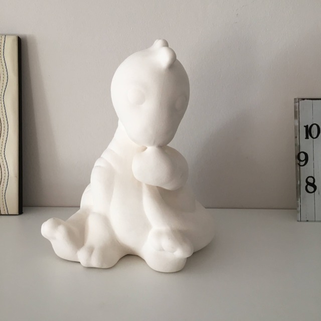 Ceramic Baby Dinosaur Ready To Paint Bisque Kids Education Gifts Birthday Present Handmade Figurines Unpainted Sculptures Art White Figure - image 1