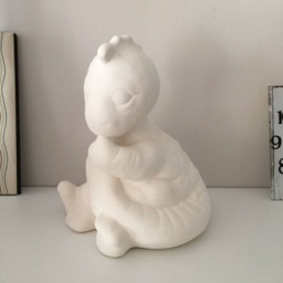 Ceramic Baby Dinosaur Ready To Paint Bisque Kids Education Gifts Birthday Present Handmade Figurines Unpainted Sculptures Art White Figure - thumbnail 2