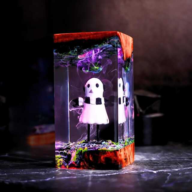 Oyasumi Punpun Resin Lamp, Night Light, Handmade Anime Manga Decor, Gift For Him, Geek Gift, Christmas Idea, Kids - image 1