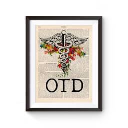 Doctor Of Occupational Therapy Illustration, Otd, Medical Symbol, Medical School, Medical Student Gift, Ot Graduation Vintage Print 194 - thumbnail 2